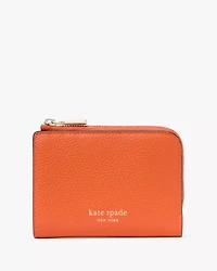 Ava Colorblocked Pebbled Leather Zip Bifold Wallet