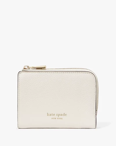 Ava Colorblocked Pebbled Leather Zip Bifold Wallet