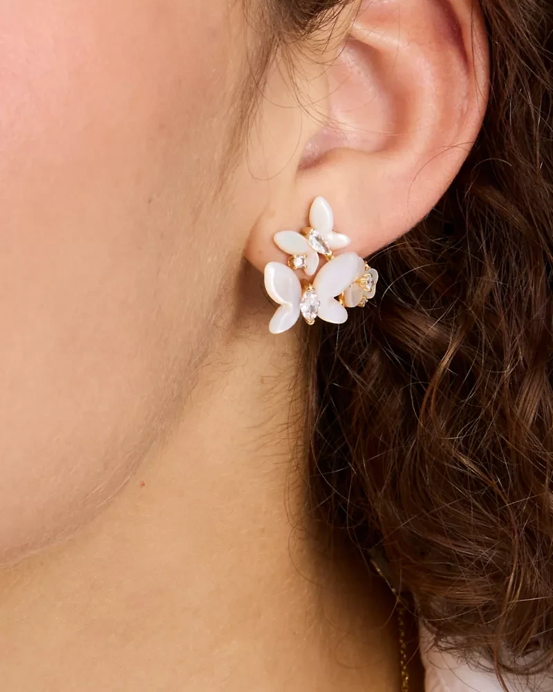 Social Butterly Cluster Studs