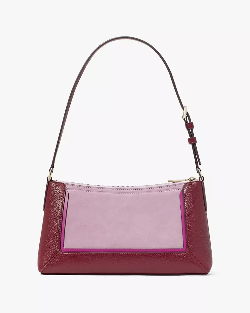 Lena Suede Colorblock Medium Shoulder Bag