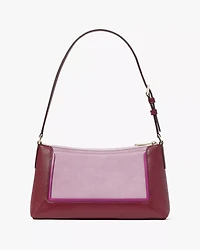 Lena Suede Colorblock Medium Shoulder Bag