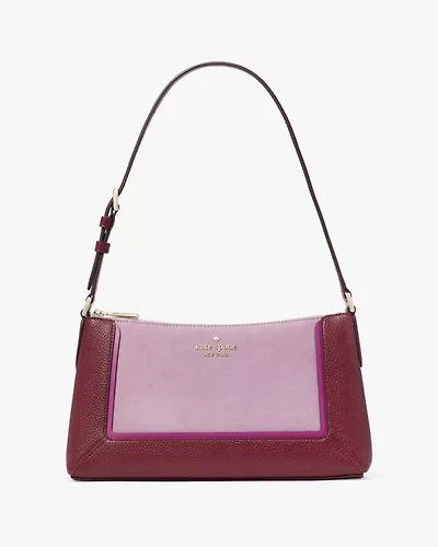 Lena Suede Colorblock Medium Shoulder Bag
