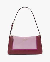 Lena Suede Colorblock Medium Shoulder Bag