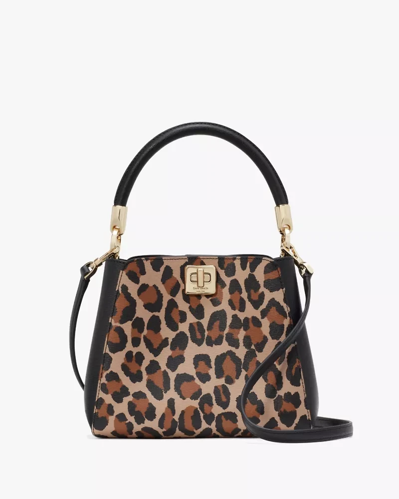 Phoebe Small Spotted Leopard Top Handle Satchel