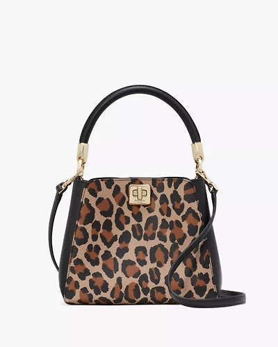 Phoebe Small Spotted Leopard Top Handle Satchel