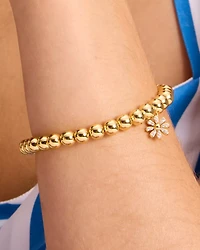 Rainbow Joy Flower Charm Stretch Bracelet