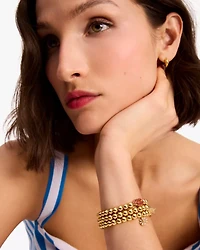 Rainbow Joy Flower Charm Stretch Bracelet