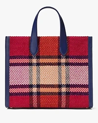 Manhattan Grand Plaid Tweed Large Tote