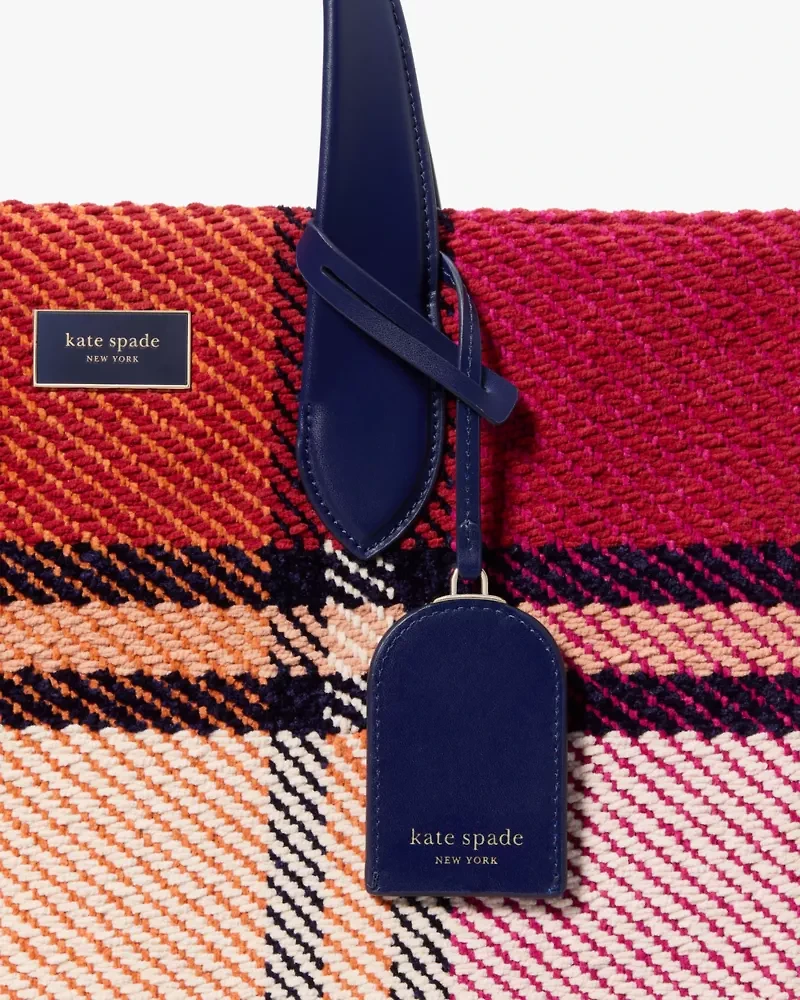 Manhattan Grand Plaid Tweed Large Tote