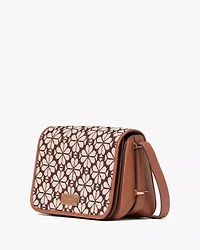 Spade Flower Jacquard Small Flap Crossbody