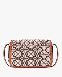 Spade Flower Jacquard Small Flap Crossbody