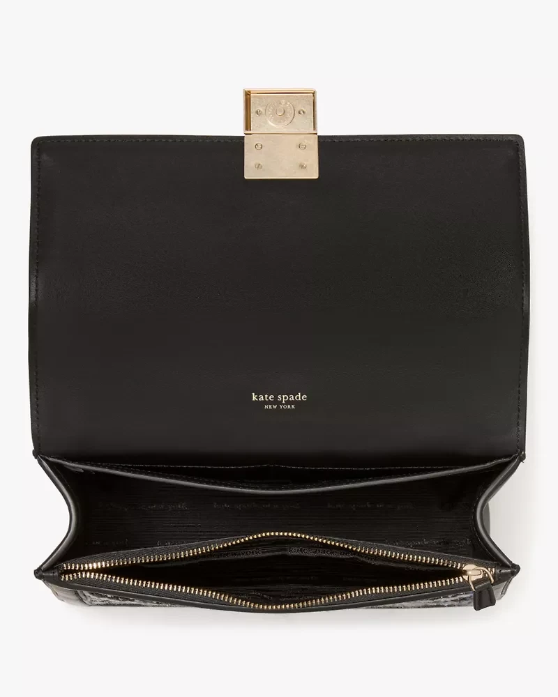 Deco Plaid Tweed Chain Shoulder Bag