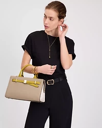 Deco Colorblocked Medium Satchel