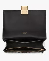 Deco Quilted Chain Shoulder Bag