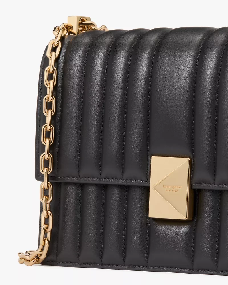 Deco Quilted Chain Shoulder Bag
