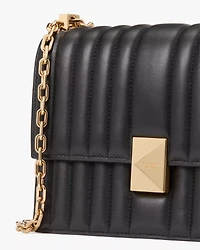 Deco Quilted Chain Shoulder Bag