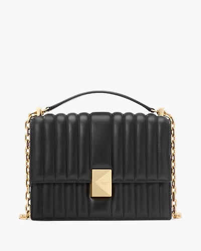 Deco Quilted Chain Shoulder Bag