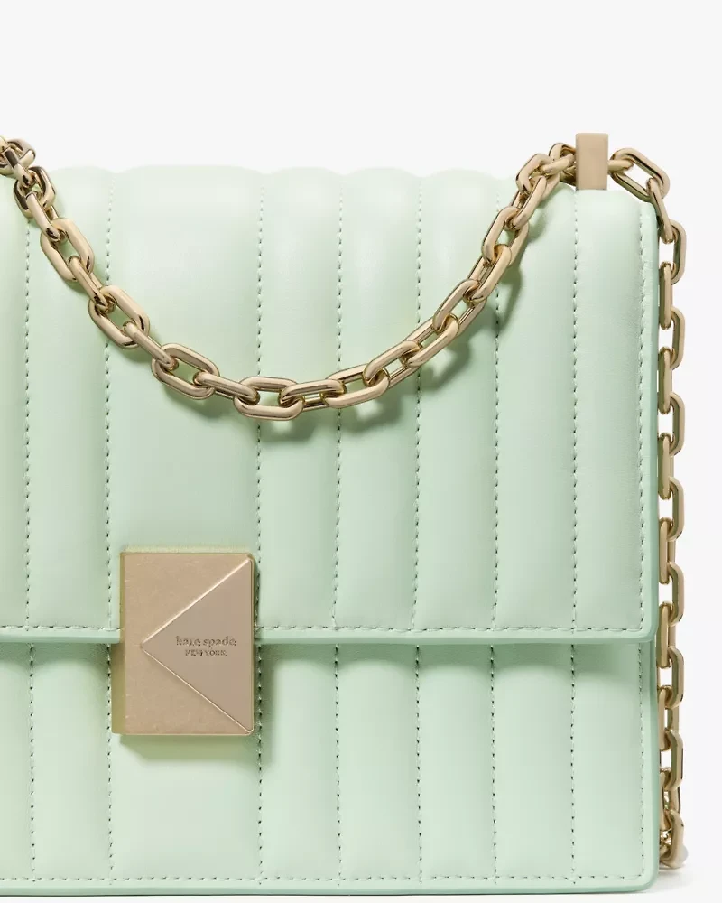 Deco Quilted Chain Shoulder Bag