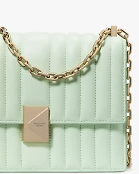Deco Quilted Chain Shoulder Bag