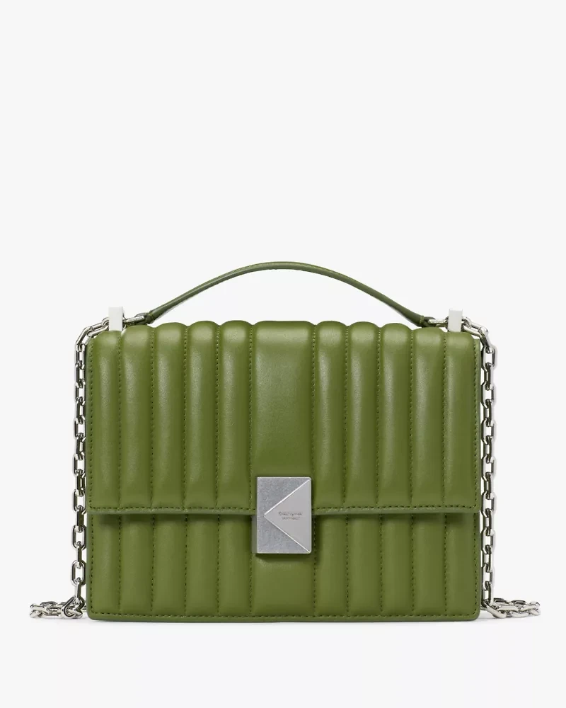Deco Quilted Chain Shoulder Bag
