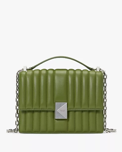Deco Quilted Chain Shoulder Bag