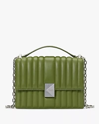 Deco Quilted Chain Shoulder Bag