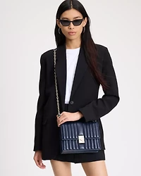 Deco Quilted Chain Shoulder Bag