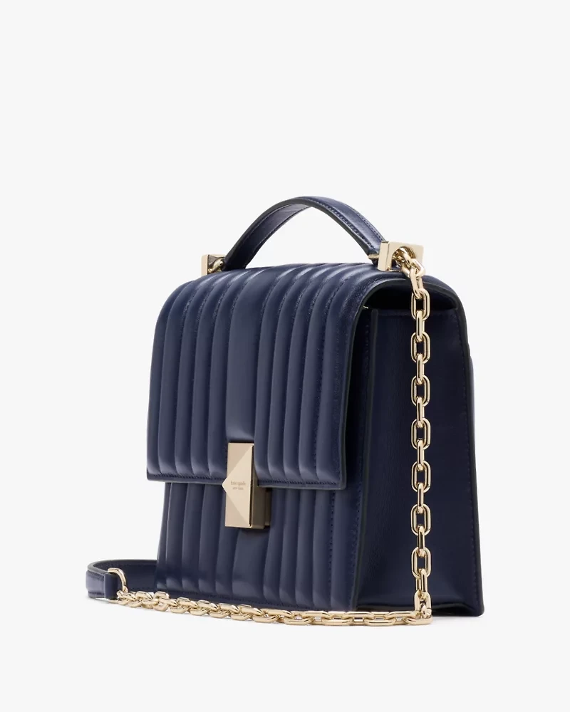 Deco Quilted Chain Shoulder Bag