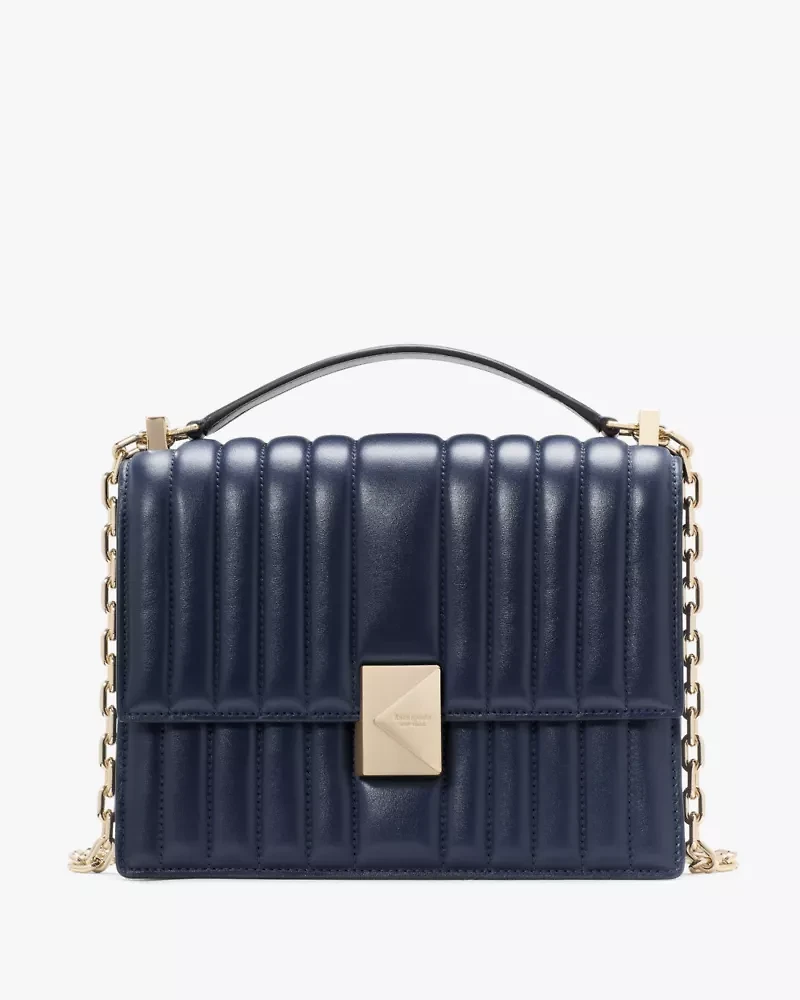 Deco Quilted Chain Shoulder Bag