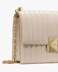 Deco Quilted Chain Shoulder Bag