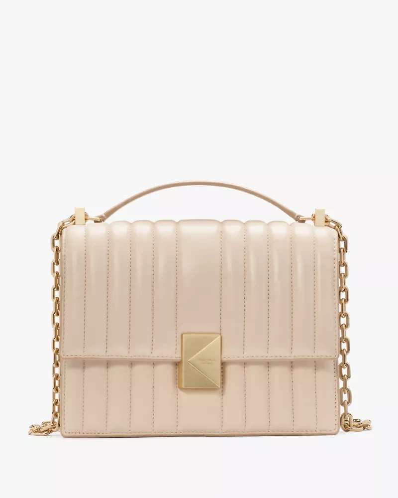 Deco Quilted Chain Shoulder Bag