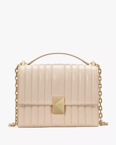 Deco Quilted Chain Shoulder Bag