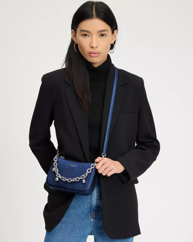 Jolie Metallic Small Convertible Crossbody