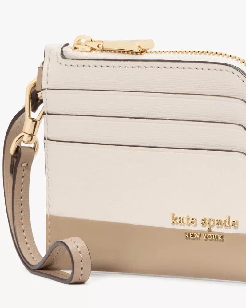 Devin Colorblocked Coin Card Case Wristlet