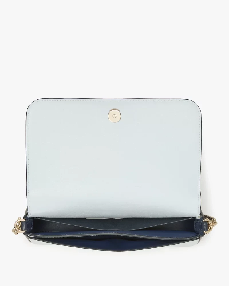 Devin Colorblocked Flap Chain Wallet