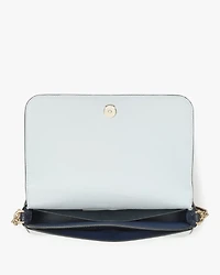 Devin Colorblocked Flap Chain Wallet