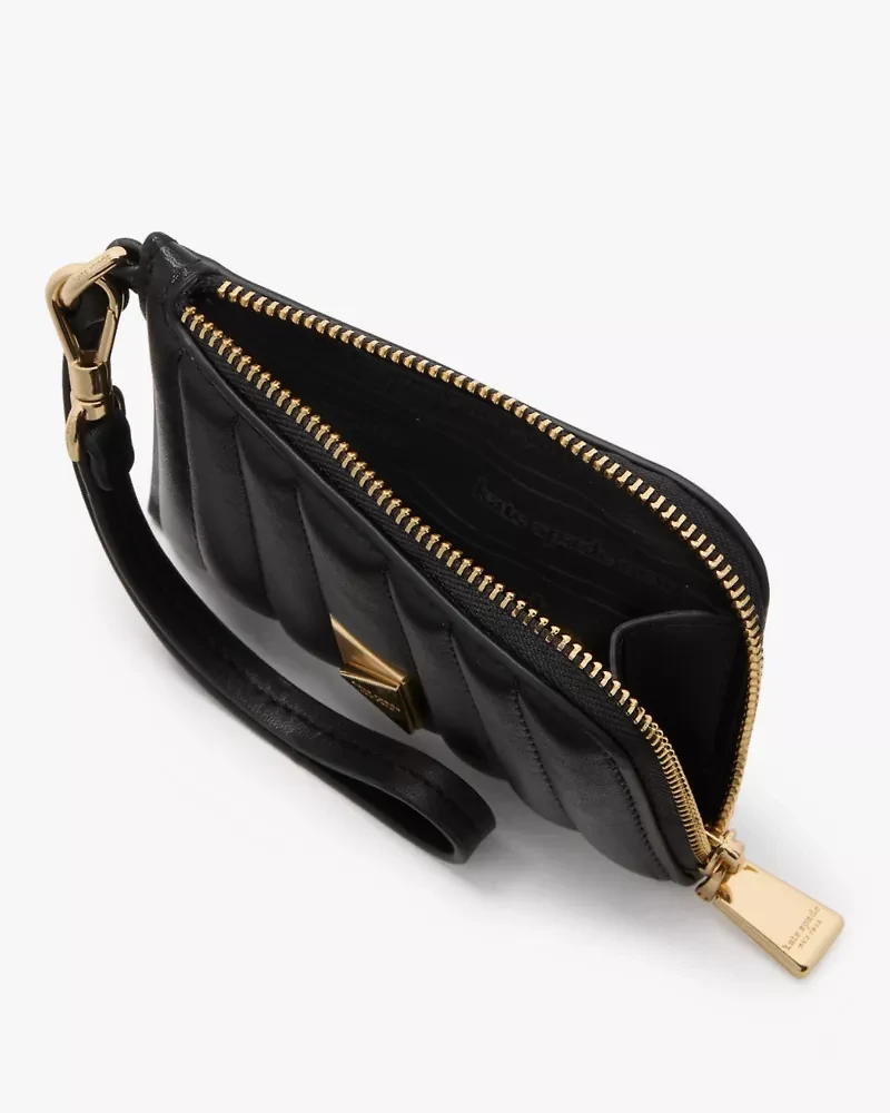 Deco Quilted Card Case Wristlet