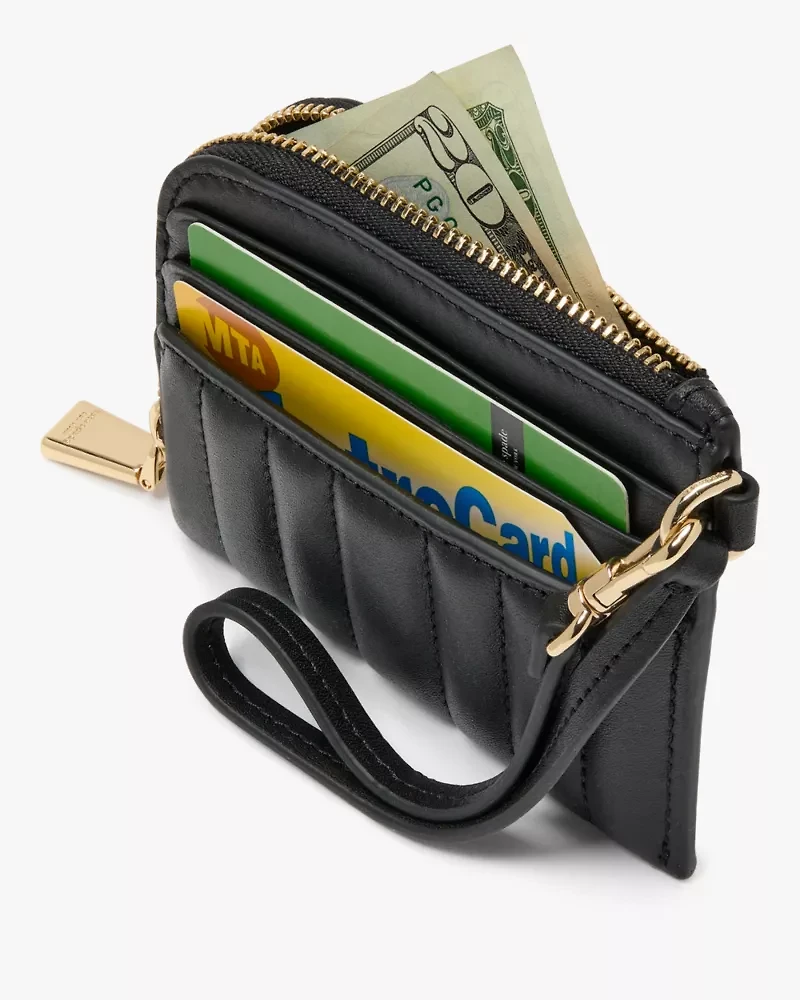 Deco Quilted Card Case Wristlet