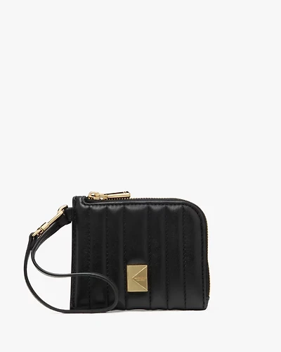 Deco Quilted Card Case Wristlet