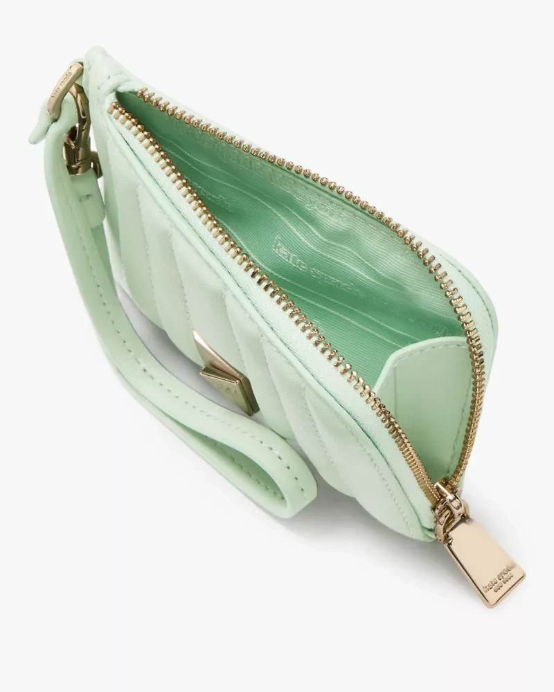 Deco Quilted Card Case Wristlet