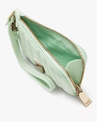 Deco Quilted Card Case Wristlet