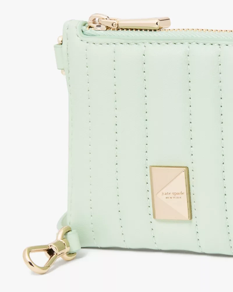 Deco Quilted Card Case Wristlet