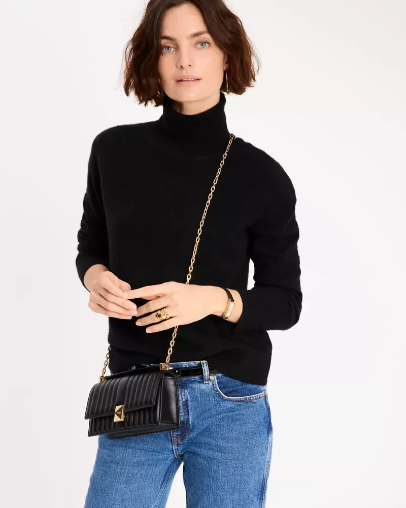 Deco Quilted Mini Flap Chain Crossbody