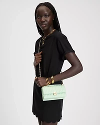 Deco Quilted Mini Flap Chain Crossbody