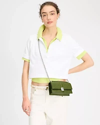 Deco Quilted Mini Flap Chain Crossbody