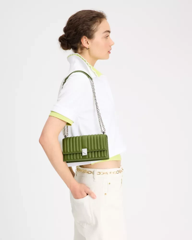 Deco Quilted Mini Flap Chain Crossbody