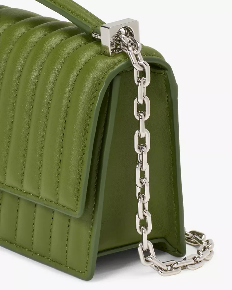Deco Quilted Mini Flap Chain Crossbody