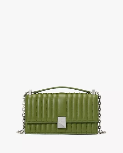 Deco Quilted Mini Flap Chain Crossbody