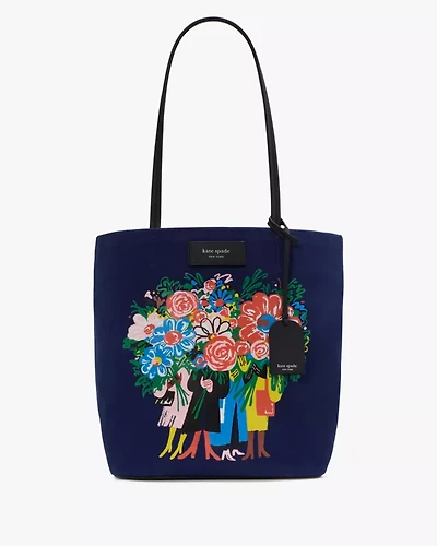 On Purpose Bouquet Canvas Large Tote