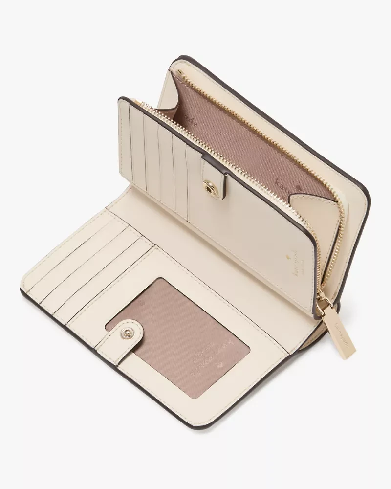 Lena Colorblock Medium Compact Bifold Wallet
